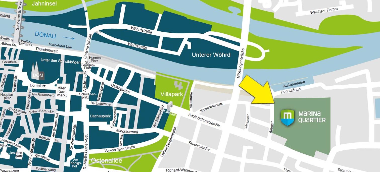 Karte des Standorts Marina Apartment im Marina Quartier